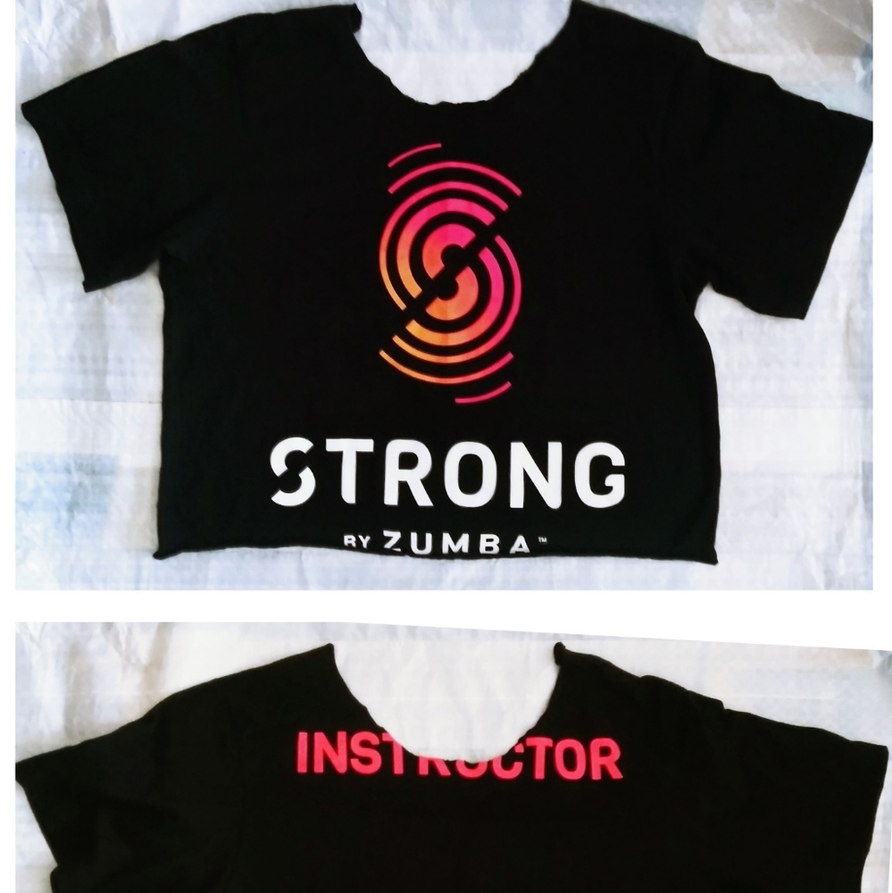 Strong by Zumba Instructor cut tee black sz medium